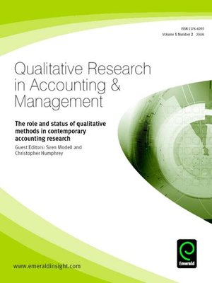 cover image of Qualitative Research in Accounting & Management, Volume 5, Issue 2